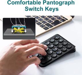 img 1 attached to Streamline Your Accounting with SANWA Rechargeable Bluetooth Numeric Keypad - Compatible with MacBook, Windows, Android, iOS, Black