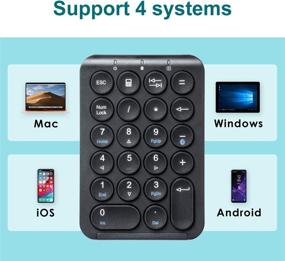 img 2 attached to Streamline Your Accounting with SANWA Rechargeable Bluetooth Numeric Keypad - Compatible with MacBook, Windows, Android, iOS, Black