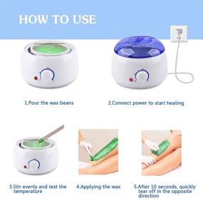 img 1 attached to 👩 Convenient and Gentle Hair Removal: 80w Security Painless Wax Warmer Kit for Women, 220-240v At-Home Waxing Machine with 4 Hard Wax Beans