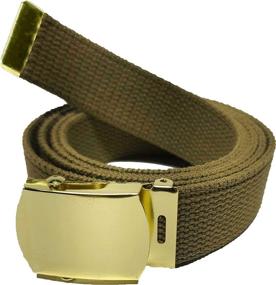 img 1 attached to Cotton Military Black Chrome Buckle Boys' Accessories ~ Belts