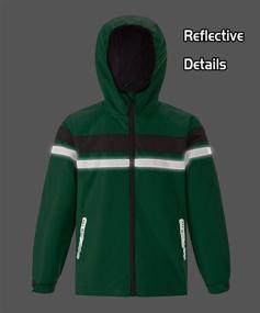 img 2 attached to M2C Полустеганая куртка с капюшоном Windbreaker: Стильная и уютная одежда для мальчиков с защитой от любой погоды