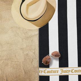 img 3 attached to 🏖️ Black and White Juicy Couture Cabana Beach Towels – 68 x 36 inches