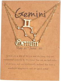 img 3 attached to 🎁 Neovivi 3pcs Zodiac Sign Necklaces: Exquisite Crystal Pendant Constellation Jewelry for Women, Men, and Children – A Perfect Birthday or Christmas Gift