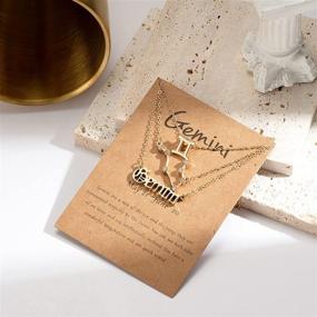 img 2 attached to 🎁 Neovivi 3pcs Zodiac Sign Necklaces: Exquisite Crystal Pendant Constellation Jewelry for Women, Men, and Children – A Perfect Birthday or Christmas Gift