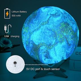 img 1 attached to 🌌 SHINECLOUD Lava Lamp Magma Night Light - Cool Decor' Lamp Galaxy LED Globe Moon Lamp with Remote Control/Smart Touch Sensor/Wooden Stand - Perfect Gift for Adult/Man/Girl/Boy