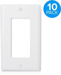 img 2 attached to 10-Pack Maxxima 1-Gang Decorative White 🔌 Wall Plate with Single Outlet, Standard Size