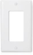 10-pack maxxima 1-gang decorative white 🔌 wall plate with single outlet, standard size logo