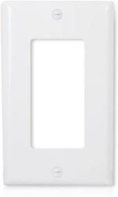 img 3 attached to 10-Pack Maxxima 1-Gang Decorative White 🔌 Wall Plate with Single Outlet, Standard Size