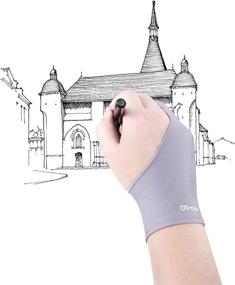 img 4 attached to OTraki 4-Pack Free Size Artist Gloves for Drawing Tablet - Perfect ✍️ for Graphic Pad Painting, Left or Right Hand - 2.95 x 7.87 inch