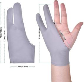 img 3 attached to OTraki 4-Pack Free Size Artist Gloves for Drawing Tablet - Perfect ✍️ for Graphic Pad Painting, Left or Right Hand - 2.95 x 7.87 inch