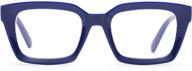 👓 vintage design blue light blocking reading glasses: oversized frames with large lens for enhanced computer reading experience logo