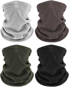 img 4 attached to Winter Warmers: Windproof Covering Men's Accessories and Scarves - Ultimate Protection for the Cold Season