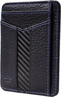 👔 kiryu design carbon leather wallet: stylish and durable wallet for men logo