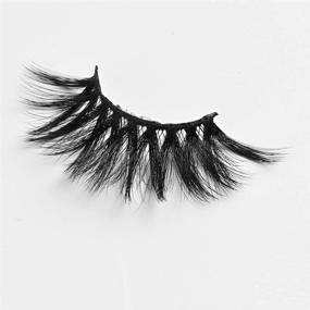 img 2 attached to 👁️ 25mm 7 Pairs Faux Mink Lashes, 8D Hair False Eyelashes - Handmade, Cruelty-free, Dramatic, Long, Wispies, Fluffy Lash - C714