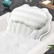 experience ultimate comfort with hawbath luxury bathtub pillow - 4d air mesh, neck, head, and back support, 6 strong grip suction cups logo
