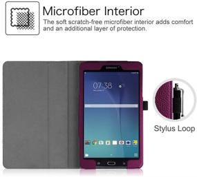 img 1 attached to 📱 Fintie Folio Case for Samsung Galaxy Tab E 8.0 - Premium Purple PU Leather Cover with Smart Stand for Galaxy Tab E SM-T378/SM-T375/SM-T377 Tablet