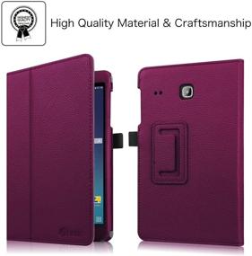 img 2 attached to 📱 Fintie Folio Case for Samsung Galaxy Tab E 8.0 - Premium Purple PU Leather Cover with Smart Stand for Galaxy Tab E SM-T378/SM-T375/SM-T377 Tablet