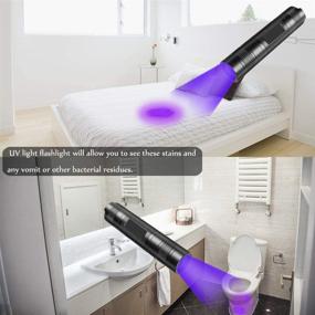 img 1 attached to 🔦 Discover Portable Black Light Flashlight: Efficient 365nm UV Light Pet Urine Detector, Dry Stain Finder, Scorpion Hunter, Resin Curing Tool