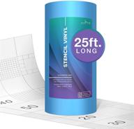 🎨 high-quality 12-inch x 25-foot stencil vinyl roll for stunning custom stencils – stencil paper for cricut logo