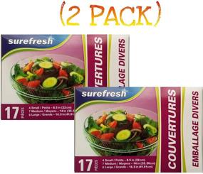 img 2 attached to 🍲 Stretch and Seal: Versatile 2-Pack Food Covers for Bowls, Plates, Cans & Cups - Reusable".