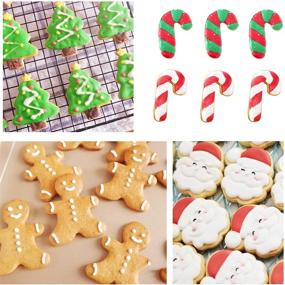 img 1 attached to 🎄 10-Piece Christmas Cookie Cutter Set: Holiday Designs including Gingerbread Man, Christmas Tree, Candy Cane, and More