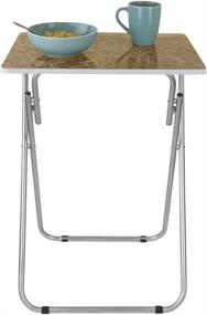 img 2 attached to 🏡 Convenient and Stylish Home Basics Folding Table - Brown