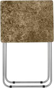 img 4 attached to 🏡 Convenient and Stylish Home Basics Folding Table - Brown