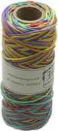 hemptique 100% hemp cord spool - 62.5 meter hemp string - handcrafted with love - no. 20 ~ 1mm cord thread for jewelry making, macrame, scrapbooking, diy projects, and more - variegated rainbow logo