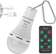 flyhoom usb rechargeable light bulb: convenient remote control & 4 modes for camping, home, power outages логотип