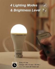 img 1 attached to Flyhoom USB Rechargeable Light Bulb: Convenient Remote Control & 4 Modes for Camping, Home, Power Outages