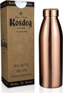 💧 copper water bottle 24oz - kosdeg: leak proof ayurvedic vessel - boost hydration, reduce sugar intake, and embrace immediate health benefits логотип