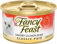 purina fancy feast grain free pate wet cat food - classic pate savory salmon feast (24 cans) logo