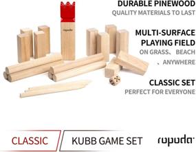 img 1 attached to 🎮 ROPODA Kubb Game Premium Set: Enhance Your Outdoor Fun With this Top-Quality Set