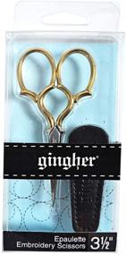 img 1 attached to 🔪 Gingher 1005279 Epaulette Embroidery Scissors 3.5-inch with Leather Sheath