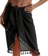 🏖️ eicolorte beach sarong pareo: stylish semi-sheer swimwear cover up skirt with tassels for women logo