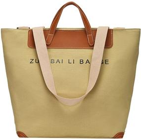 img 4 attached to Women Canvas Handbags Casual Shoulder Women's Handbags & Wallets and Totes