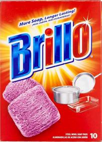 img 1 attached to 🧽 Brillo Steel Wool Soap Pads: Long Lasting, Original Scent - 10ct Pack (Red)
