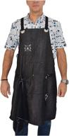 👩 professional grade kitchen chef apron with pockets for men and women, ideal for cooking, servers, waitress, bbq, grill, work, with comfortable cross back straps and quick-release feature логотип