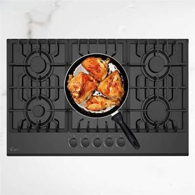 img 4 attached to 🔥 Empava 30" Gas Stove Cooktop - 5 Sabaf Sealed Burners, NG/LPG Convertible & Black Tempered Glass - 30 Inch