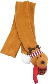 img 3 attached to 🎅 Шарф Лезирит Рождество: Милый Санта, Снеговик, олененок - теплый плюшевый шарф-палантин - шарфы в подарок, аксессуары, декор
