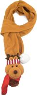 🎅 lesirit christmas scarf: cute santa, snowman, reindeer plush warm scarf shawls - scarves for gift, accessories, decor logo