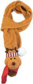img 4 attached to 🎅 Шарф Лезирит Рождество: Милый Санта, Снеговик, олененок - теплый плюшевый шарф-палантин - шарфы в подарок, аксессуары, декор