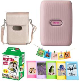 img 4 attached to Fujifilm Instax Mini Link Smartphone Printer - (Dusty Pink) Fujifilm Instax Mini Twin Pack Instant Film (20 Sheets) Protective Case For Mini Link Printer - Accessory Bundle