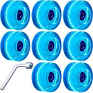 tanzfrosch luminous roller skate wheels: 32mm x 58mm 82a - bearings included, ideal for double row skating & skateboarding, indoor/outdoor use логотип