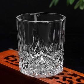 img 2 attached to 🥃 Premium Crystal Whiskey Glasses Set with Gift Box - LANFULA Rocks Style Glassware for Bourbon, Scotch, Cocktail or Irish Whisky - 4 Large 10oz Lowball Bar Tumblers