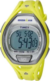 img 2 attached to ⌚ Железный человек Sleek 50: наручные часы Timex с полноформатным ремешком из смолы для спортсменов