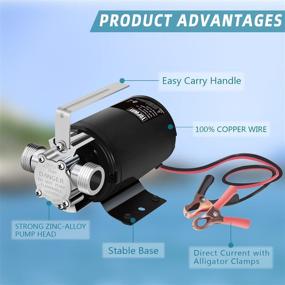 img 2 attached to 💦 Efficient TOPWAY 12V DC Water Transfer Electric Sump Utility Pump - 330 GPH 1/10HP with Water Hose Kit