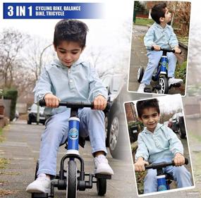 img 3 attached to 🚲 Peradix 3-in-1 Toddler Tricycles - Age 12-48 Months, Three Wheels Trike with Removable Pedals - Perfect First Birthday Gift, Baby Bike for 1, 2, 3 Year Old Boys and Girls Trikes