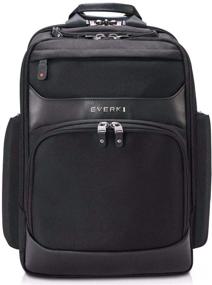 img 4 attached to 🎒 EVERKI Onyx Premium Business Executive Laptop Backpack EKP132 – Functional & Stylish Bag for 15.6-Inch Laptops, Travel-Friendly Design with Durable Ballistic Nylon & Leather