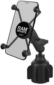 img 3 attached to Securely Mount Your Large Phone with RAM Mounts RAP-B-299-4-UN10U X-Grip Large Phone Mount with RAM Stubby Cup Holder Base and Medium Arm